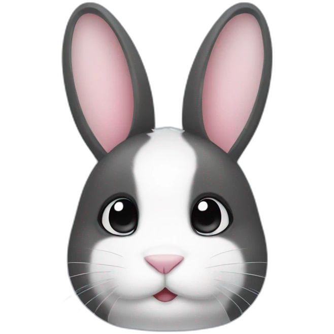 Black and white bunny and chinchilla emoji