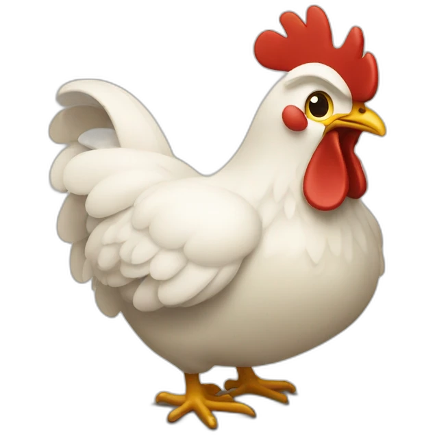 Un poulet avec des dents emoji