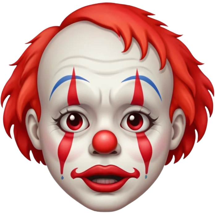 crying sad depressed clown emoji