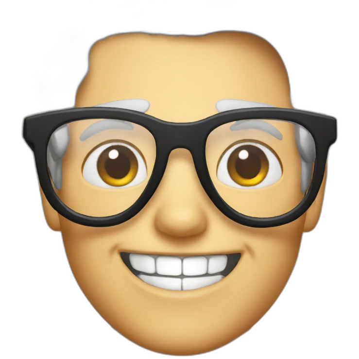 smiling batman wearing glasses emoji