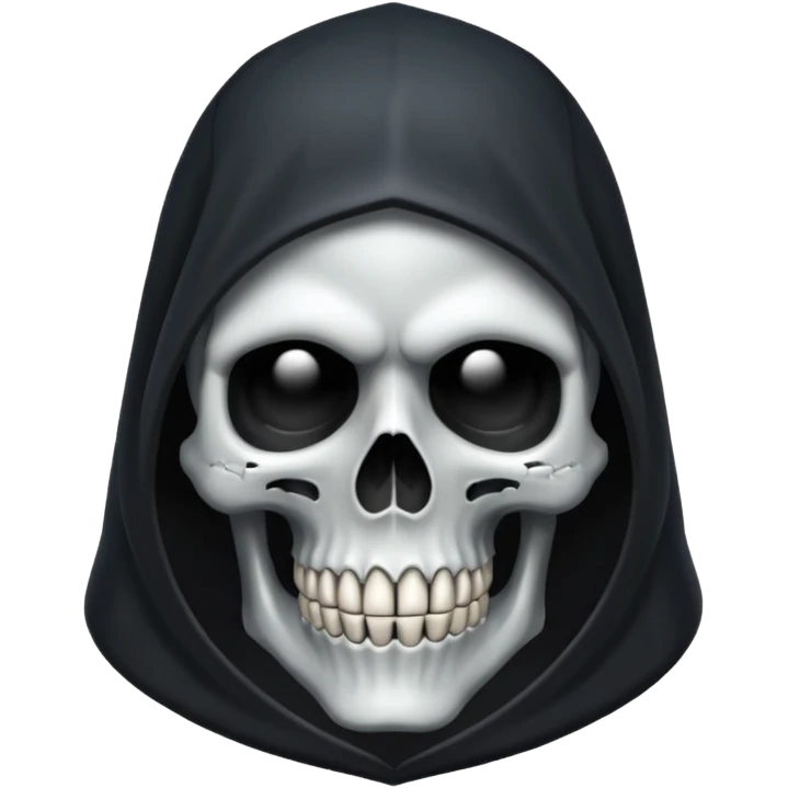 Silver skull Grim Reaper gothic  emoji