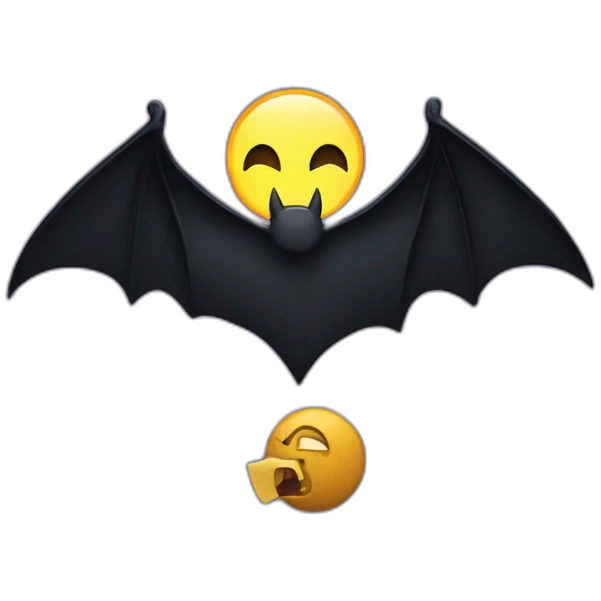 bat signal with a flex emoji instead of a bat emoji