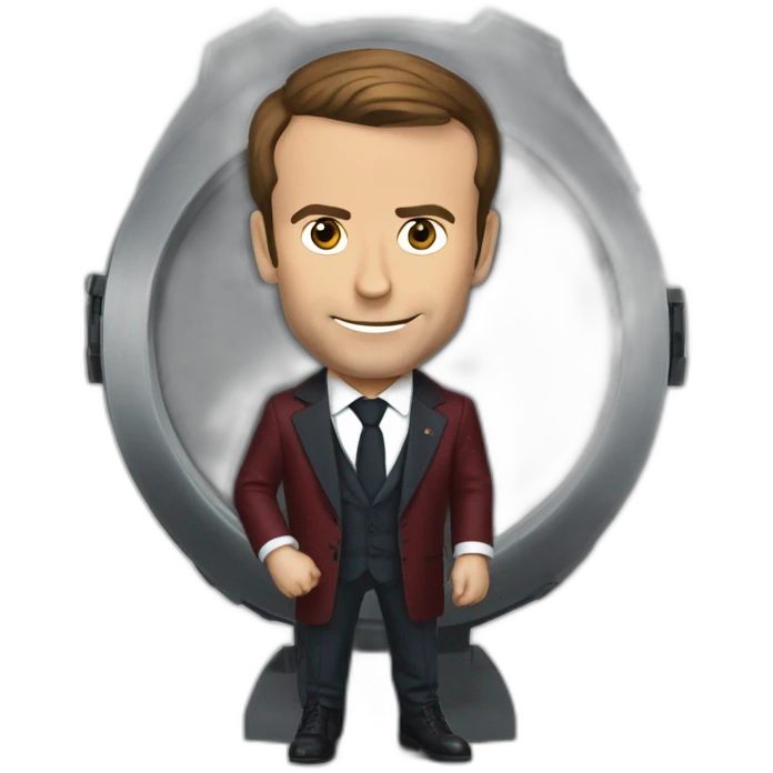 Emmanuel Macron on Iron man emoji