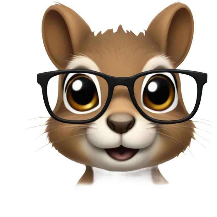 squirrel with glasses emoji