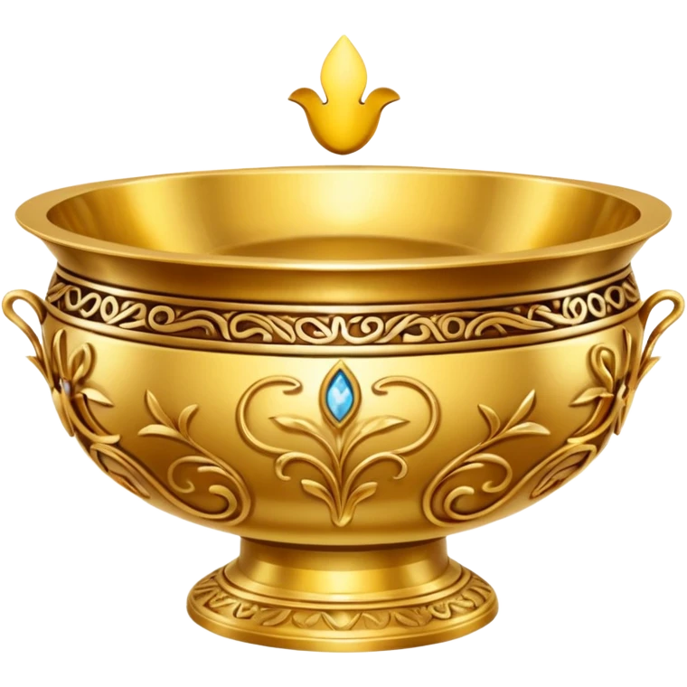 ornate gold bowl top view emoji