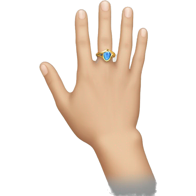 hand with ring on finger emoji