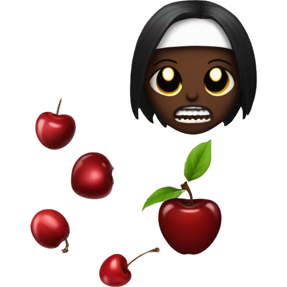 black aesthetics, girls, red, cherry, coffee, horror movies, scream, knife, saw, black sun. emoji