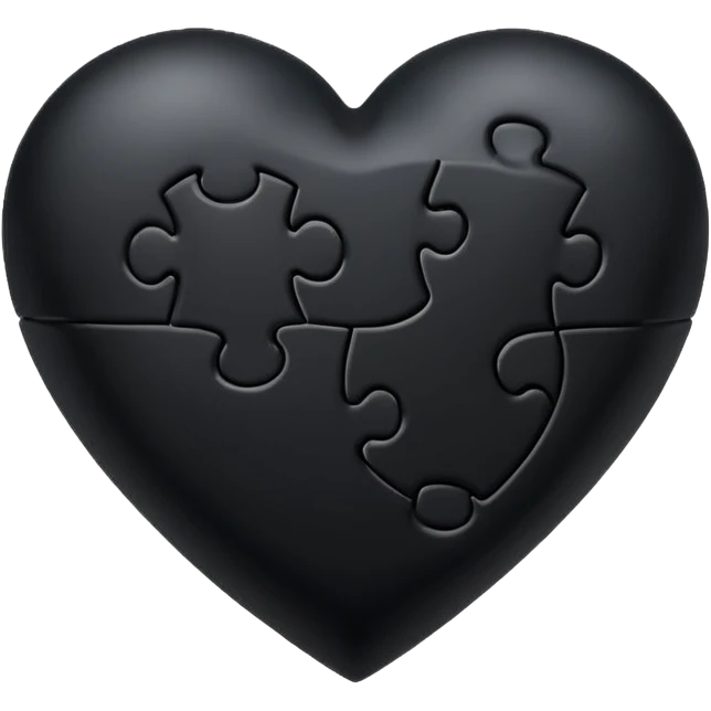 black heart with a puzzle piece emoji