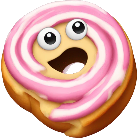 Pink cinnamon roll emoji