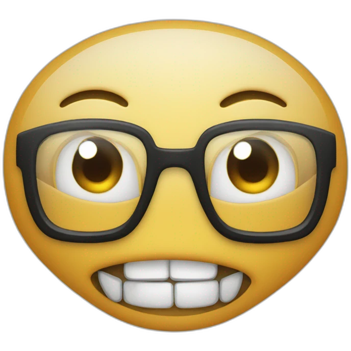 Wonky Glasses buck teeth emoji