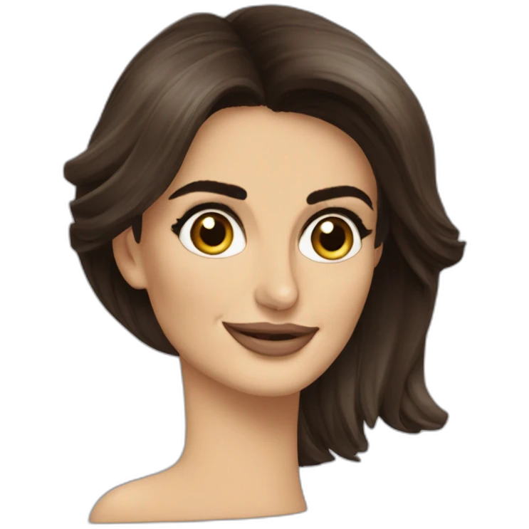 Penelope Cruz with a beard emoji