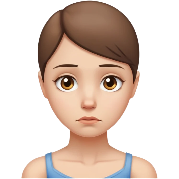 Light brunette girl missing her muscular bald bearded husband emoji