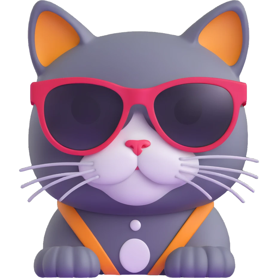 cat wearing sunglasses emoji
