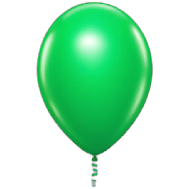 Green color inflatable balloon emoji