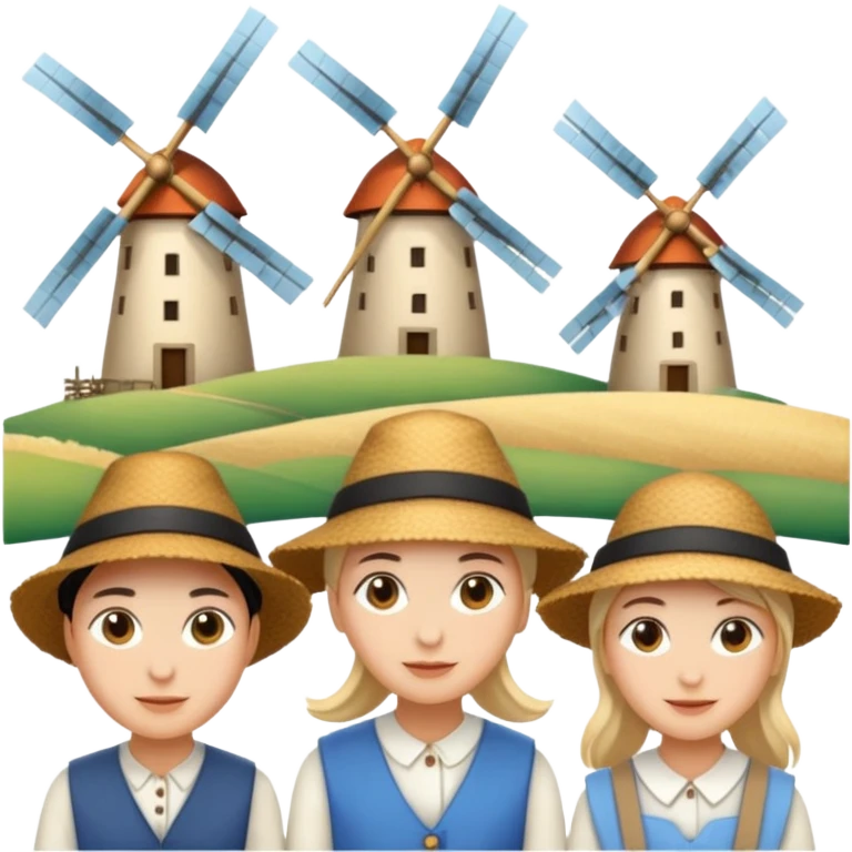  People WEARİNG ÇİFTÇİ HAT with  Windmills emoji