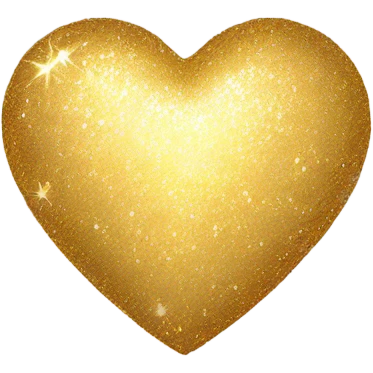 sparkly gold heart emoji