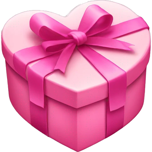 heart shaped pink gift box emoji