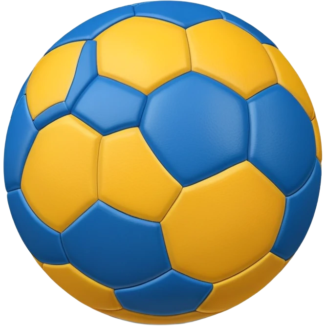 Yellow and blue soccer ball  emoji
