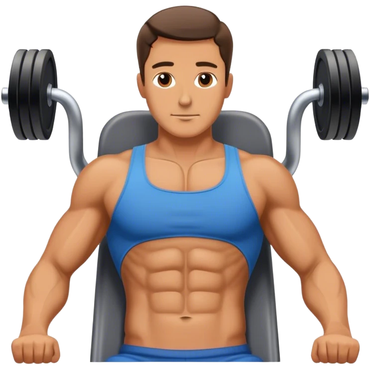 guy lying pec deck fly exercise emoji