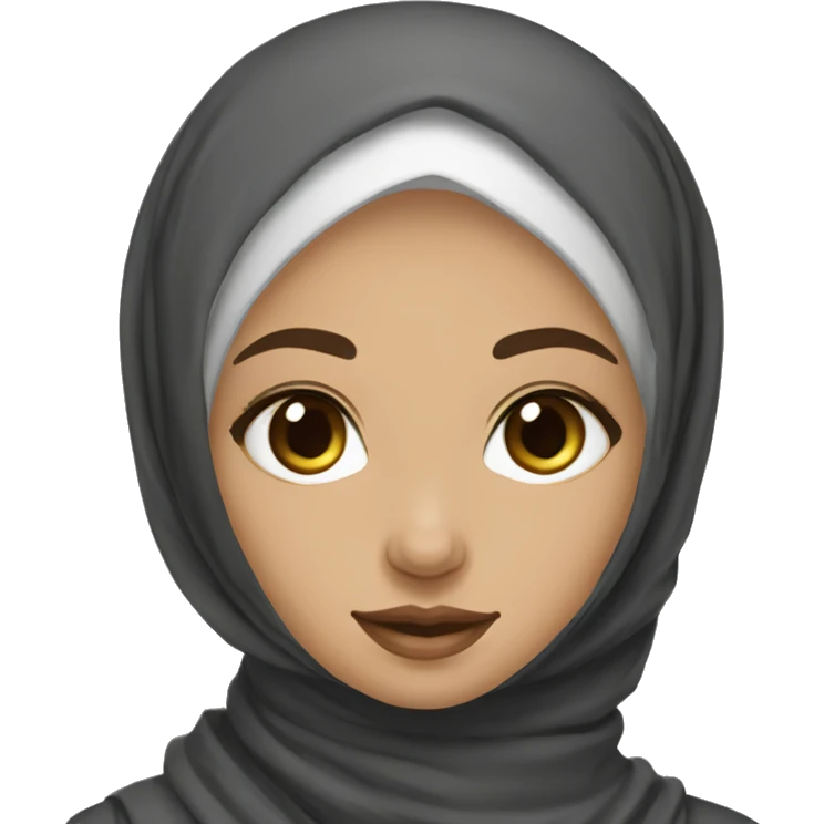 European with curly black hairs plus hijabi girl light skin  emoji