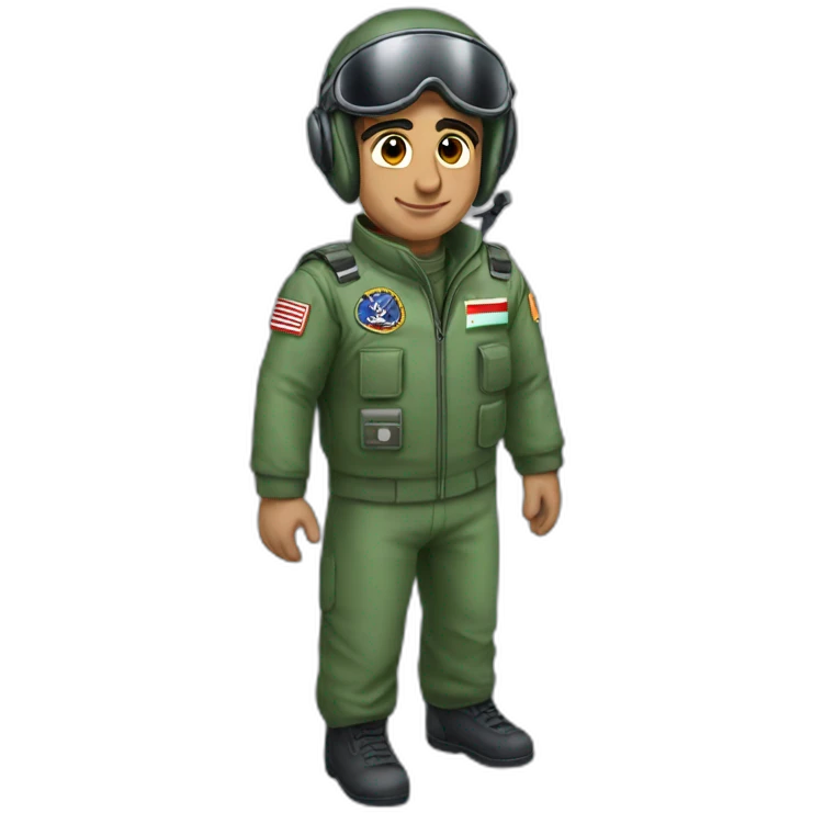 Handsom fighter jet pilot of Iran emoji