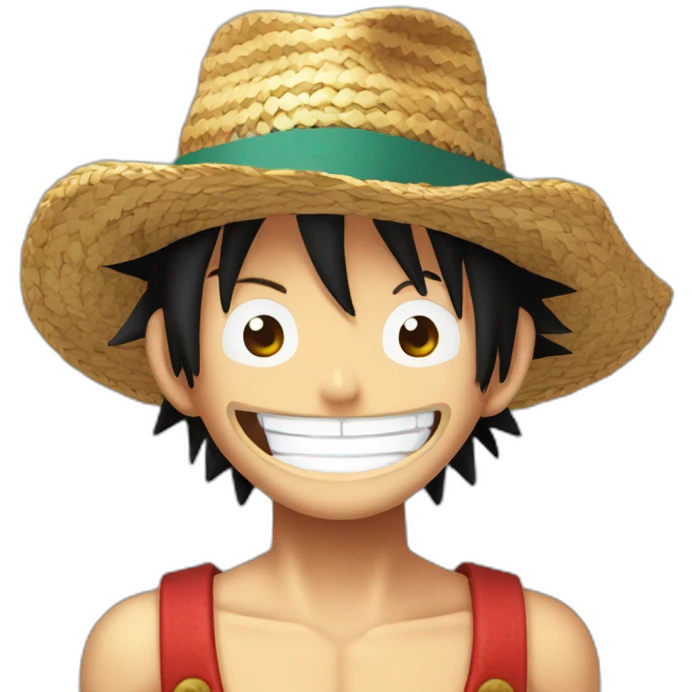 Monkey.d.luffy avec un chapeau de paille emoji