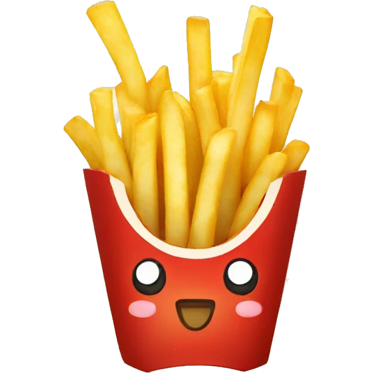 French fries with mayonnaise and parmesan  emoji