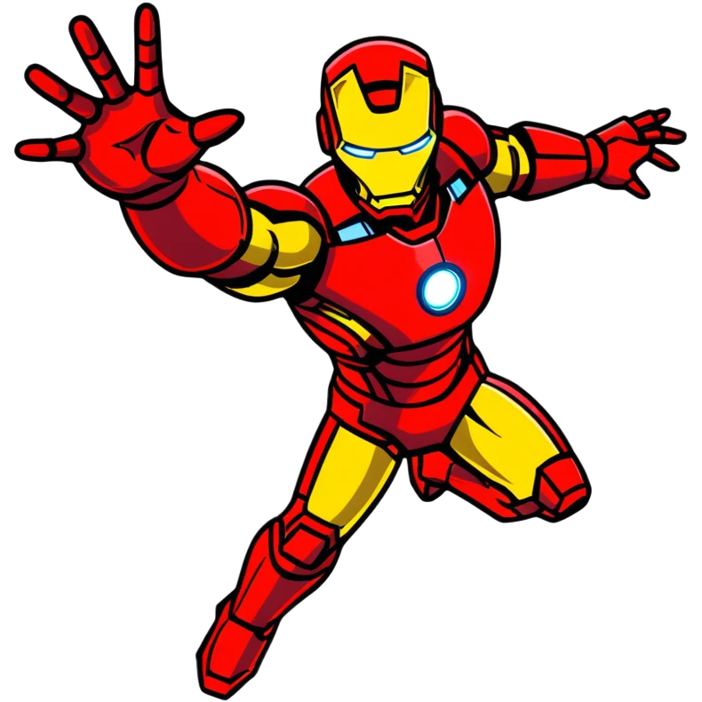 iron man flying with repulsors emoji