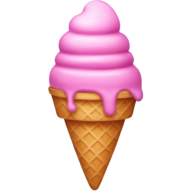 Pink Ice cream come  emoji