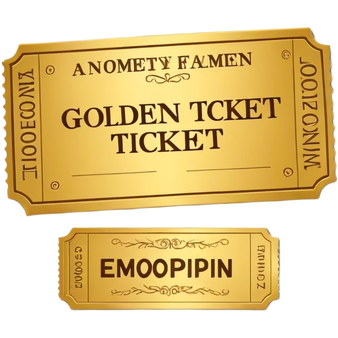 Golden ticket  emoji