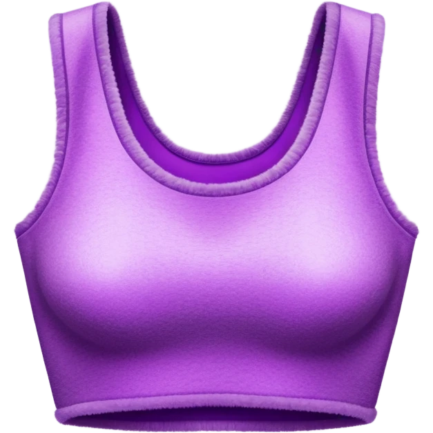 super realistic isolated purple cashmere crop top emoji