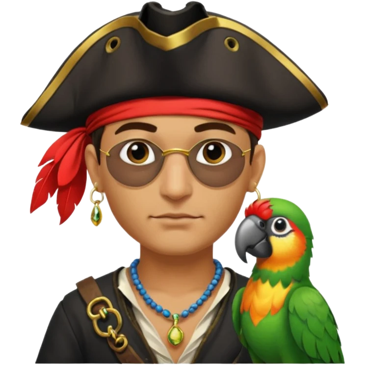 pirate and parrot emoji