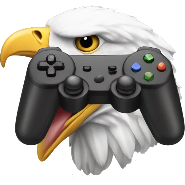 A game controller with a bald eagle emoji