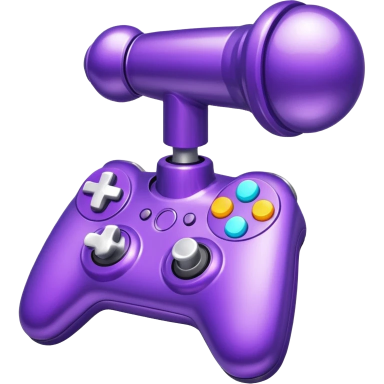 glitter purple and joystick emoji