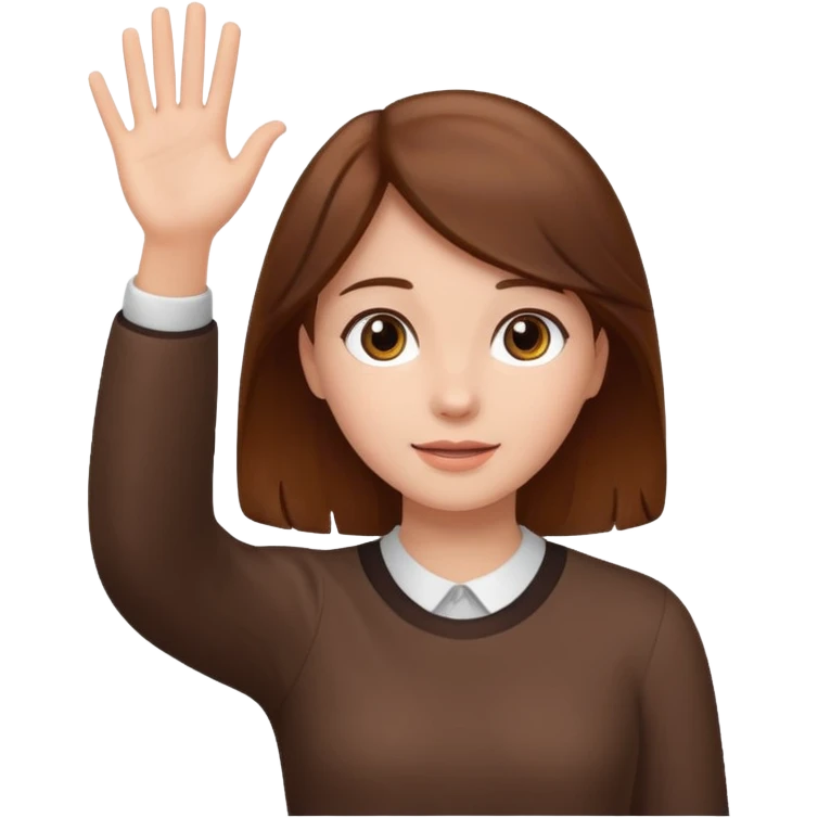 girl waving her hands away emoji