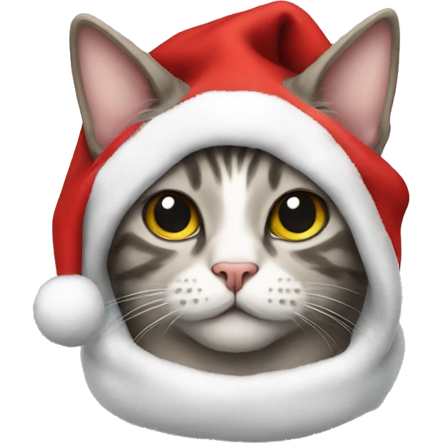 Cat in Christmas hoodie emoji