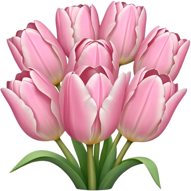 light pink tulip bouquet emoji