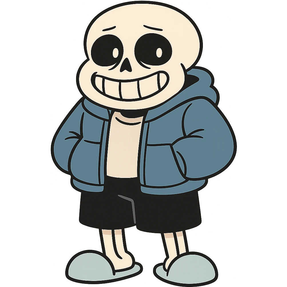 Sans the skeleton from Undertale emoji