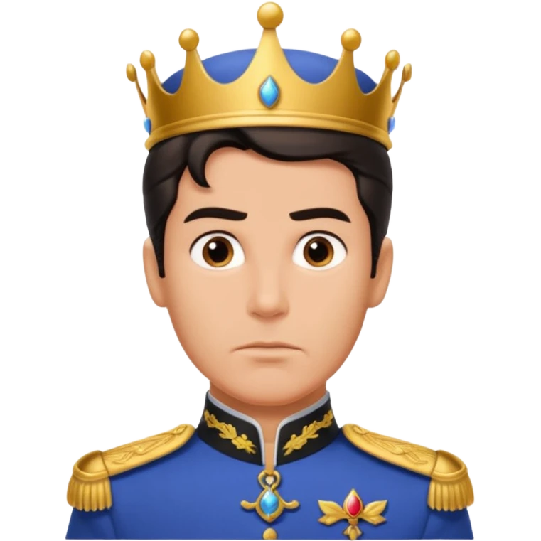 old adult prince eric with serious facial expression and prince uniform emoji