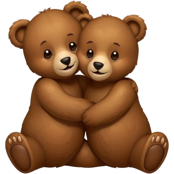 two bears hugging emoji