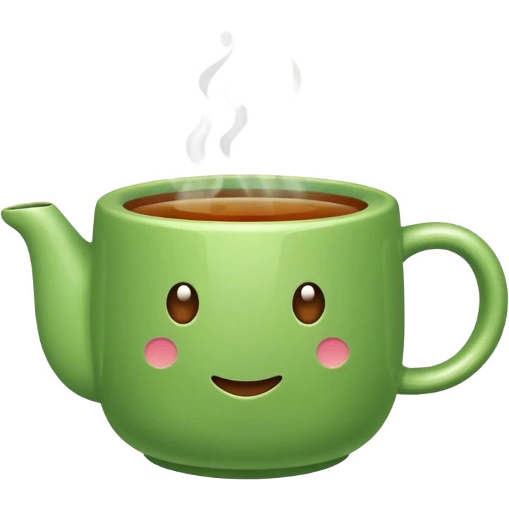 emoji green cup with tea emoji