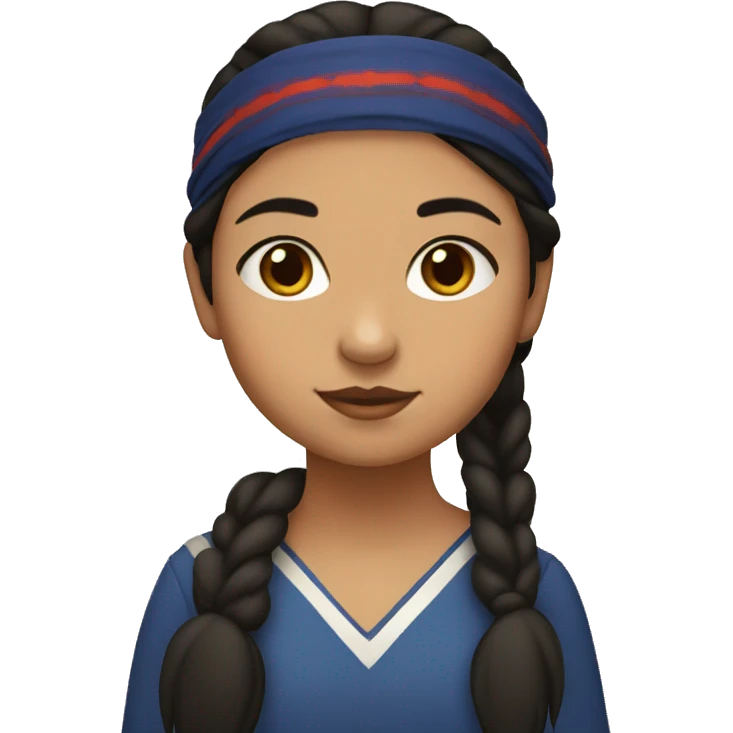 Métis girl with black headbands emoji