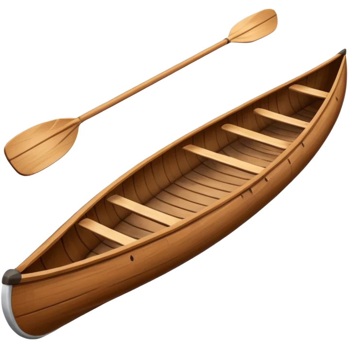 Canoe – Slim wooden canoe with paddles emoji