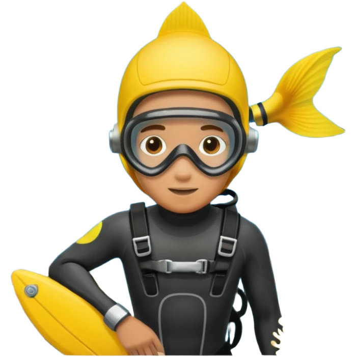 Diver + yellow fins,Coral Diver. emoji