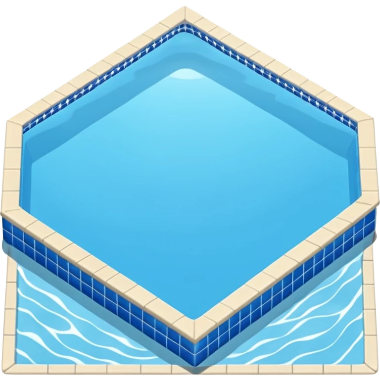 A square-shaped artificial pool. emoji