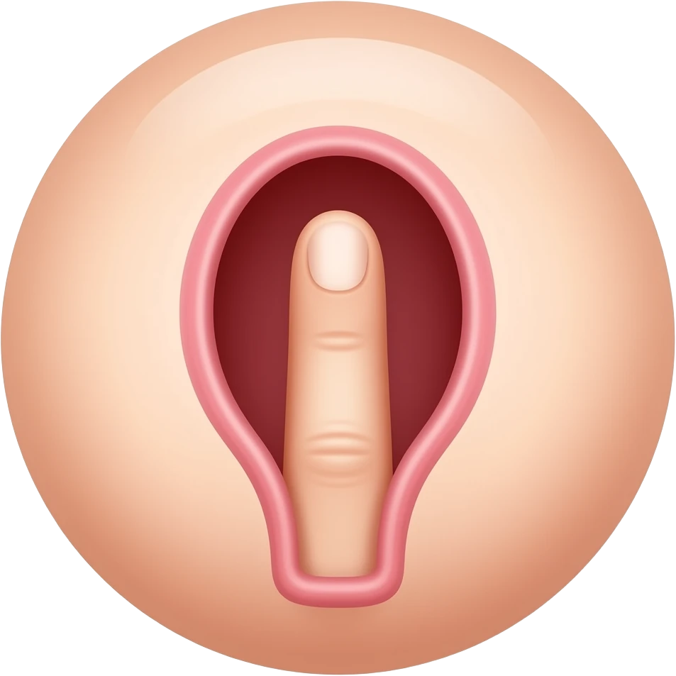 middle finger inside a vagina emoji