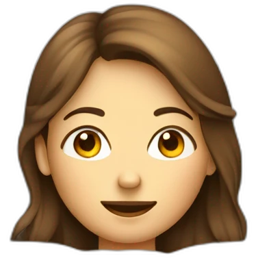 Müde junge braunhaarige frau die im bett liegt emoji