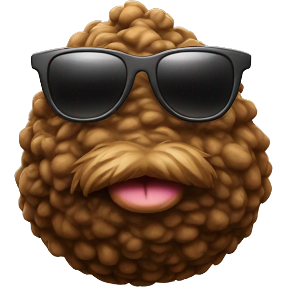 Poo wearing sunglasses  emoji