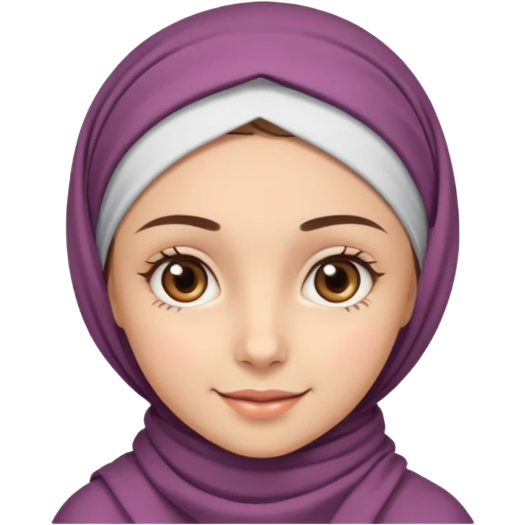Girl with headscarf, brown eyes, light brown eyebrows emoji