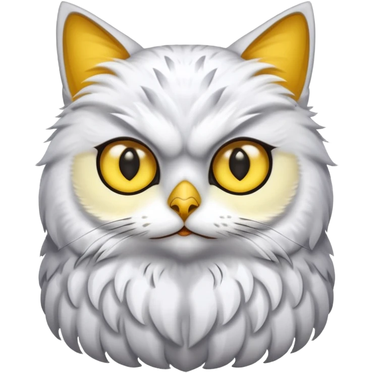 Gato con cuerpo de buho emoji